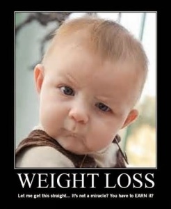 Weight Loss. Let me get this straight... It's not a miracle? You have to EARN it?